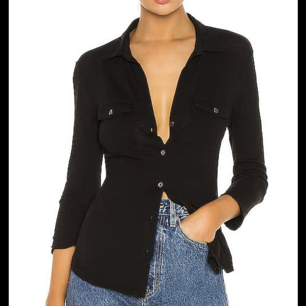 James Perse Soft Easy Button Down - image 5